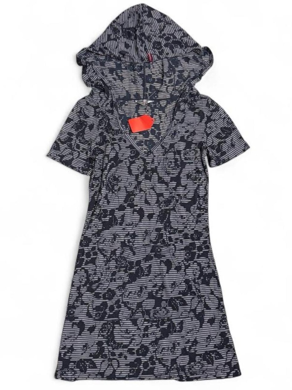 NEW Y2K Hard Tail Hooded Mini Dress Coverup